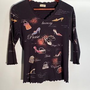 CACTUS - Ladies Vintage 90’s shoe/purse top. Size M